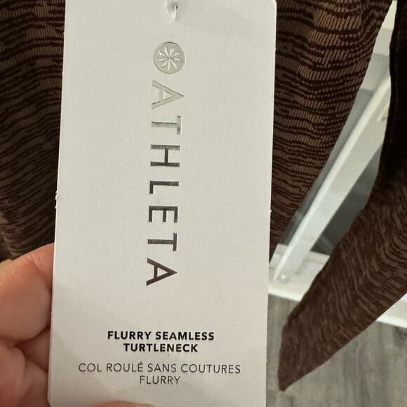 NWT Athleta Flurry Seamless Turtleneck "Wren Rustic Beige" Size XS - Picture 8 of 12